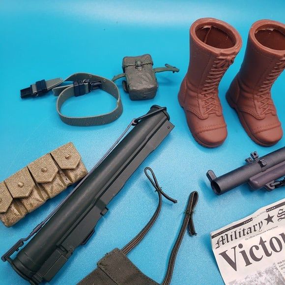 Lot of G I Joe Action Figure War Accessories Boots Gun Battle Gear Army Weapons - Picture 3 of 11